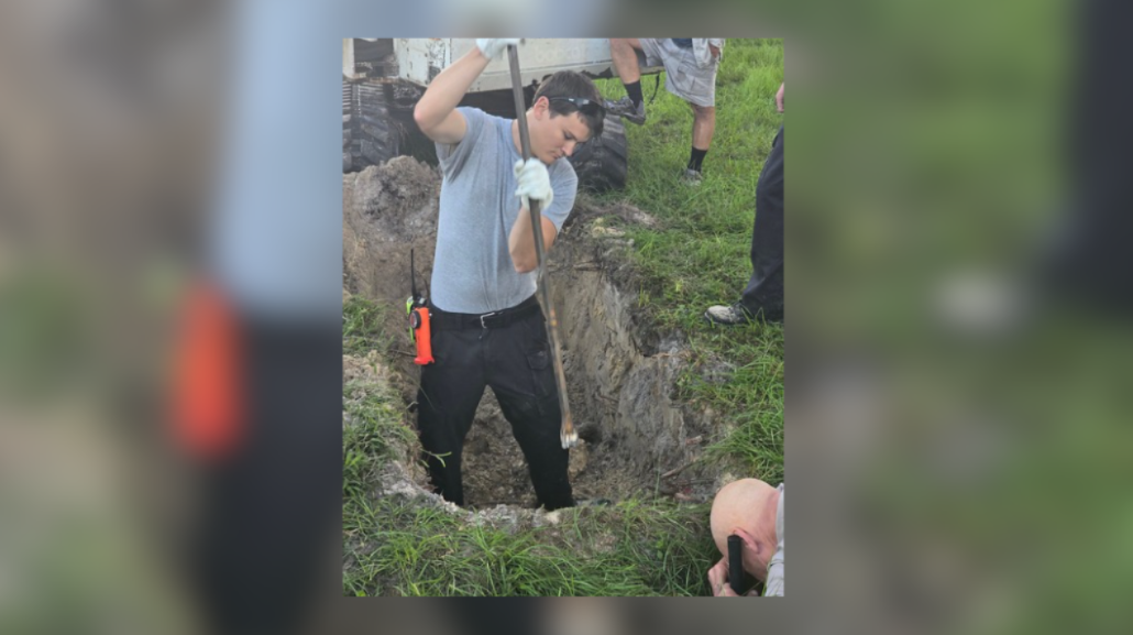 Dog trapped in sinkhole saved by fire rescue crews in Florida: CFD — WFTS ABC Action News Tampa