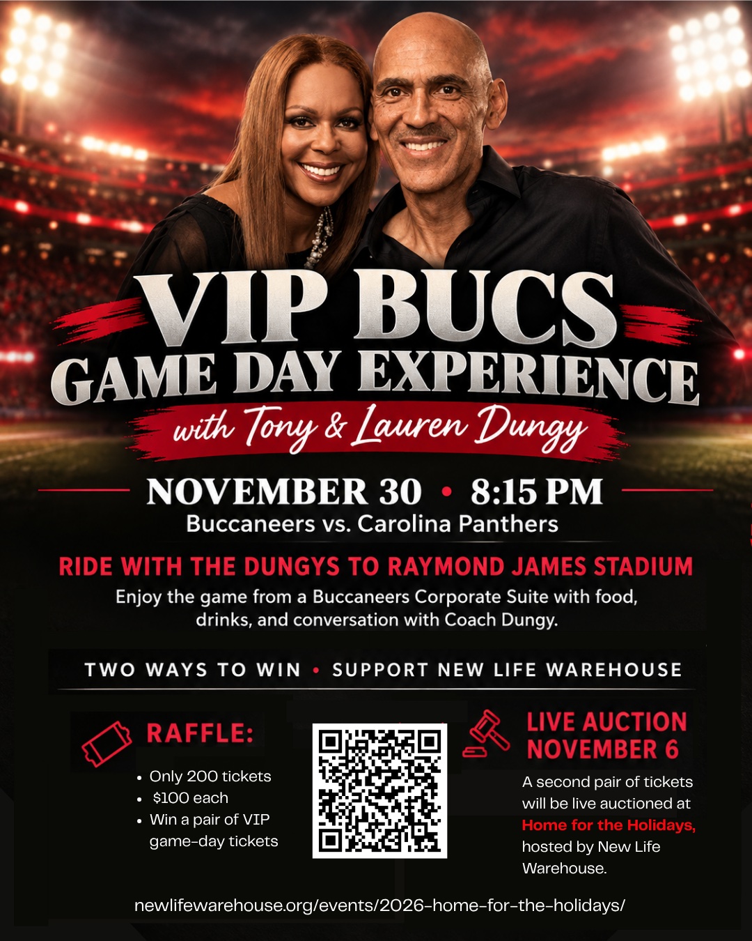 Former Bucs head coach Tony Dungy partners with nonprofit organization, New Life Warehouse — WFTS ABC Action News Tampa, Palm Harbor Sports news