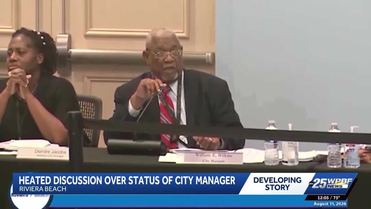 Riviera Beach meeting erupts over city manager’s absence — WPBF West Palm Beach, Palm Harbor Community news
