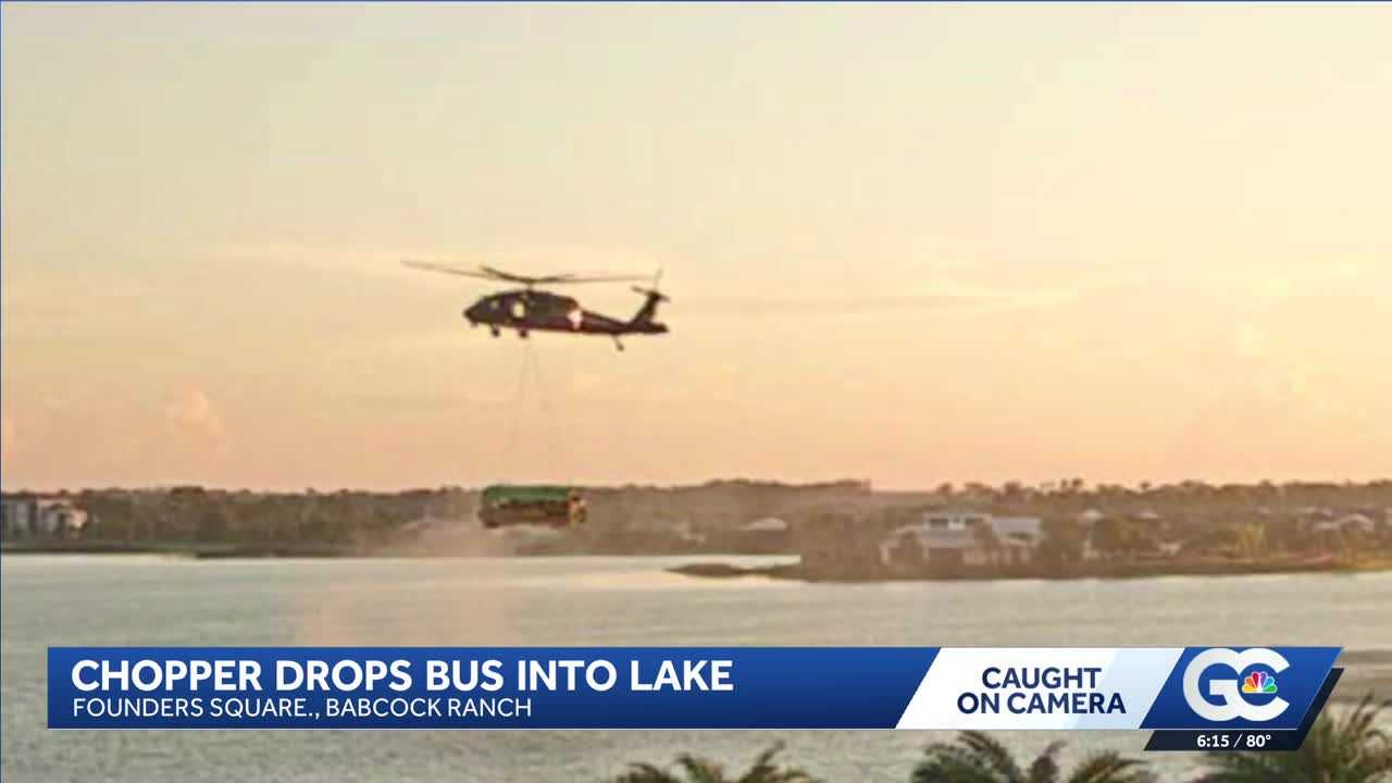 A Black Hawk carrying a school bus over Florida town had residents asking one question: Why? — WESH 2 Orlando, Palm Harbor Schools news