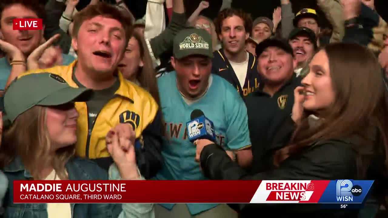 WATCH: Brewers fans react to winning Game 1 of the World Series — WISN 12 Milwaukee, Palm Harbor Sports news